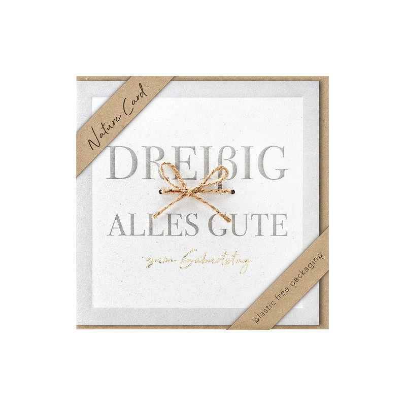 bsb, Billett, Nature Card quadr. Geburtstag 30