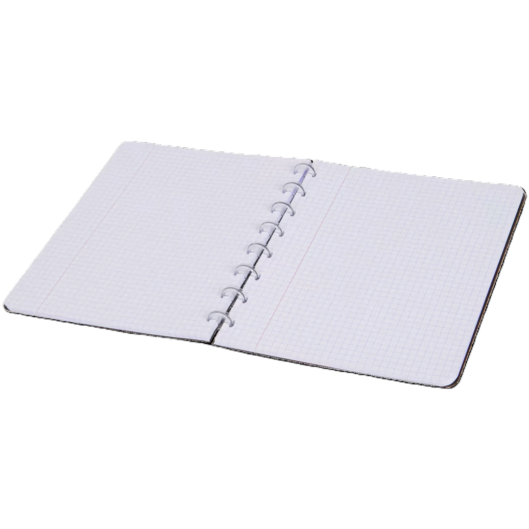 Ringblock kariert 5x5mm A5 144 Blatt 8 Loch v. Farben