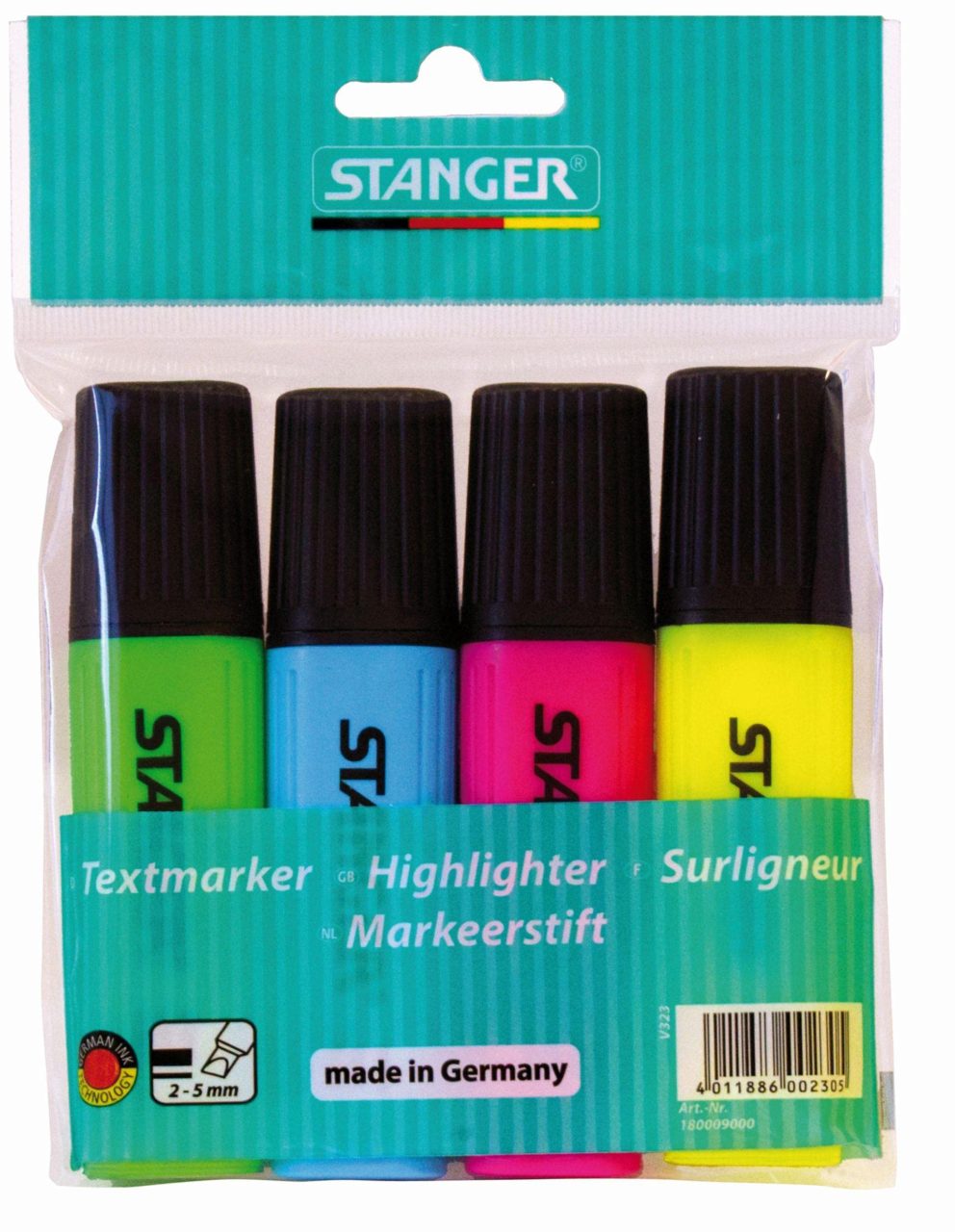 Stanger Textmarker 2-5mm 4 Stück