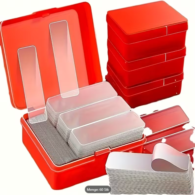 60 Stück 40x10mm Transparentes Super Starkes Doppelseitiges Nano-Klebeband