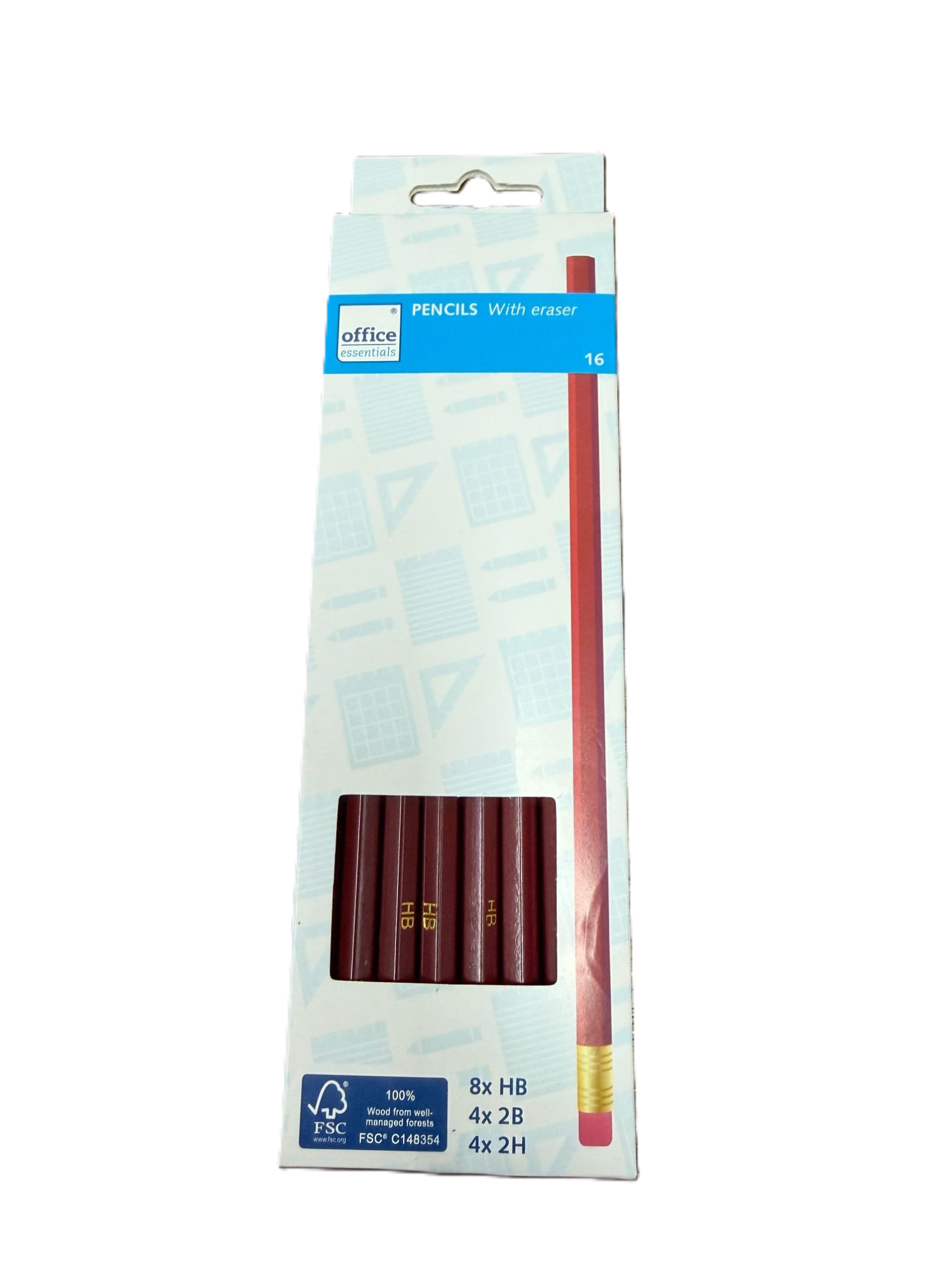 OE 16 Bleistifte mit Radiergummi