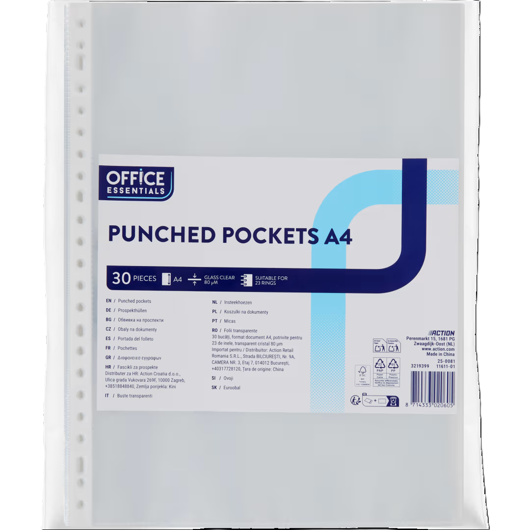 Klarsichtfolien 80mic, 30 Stück