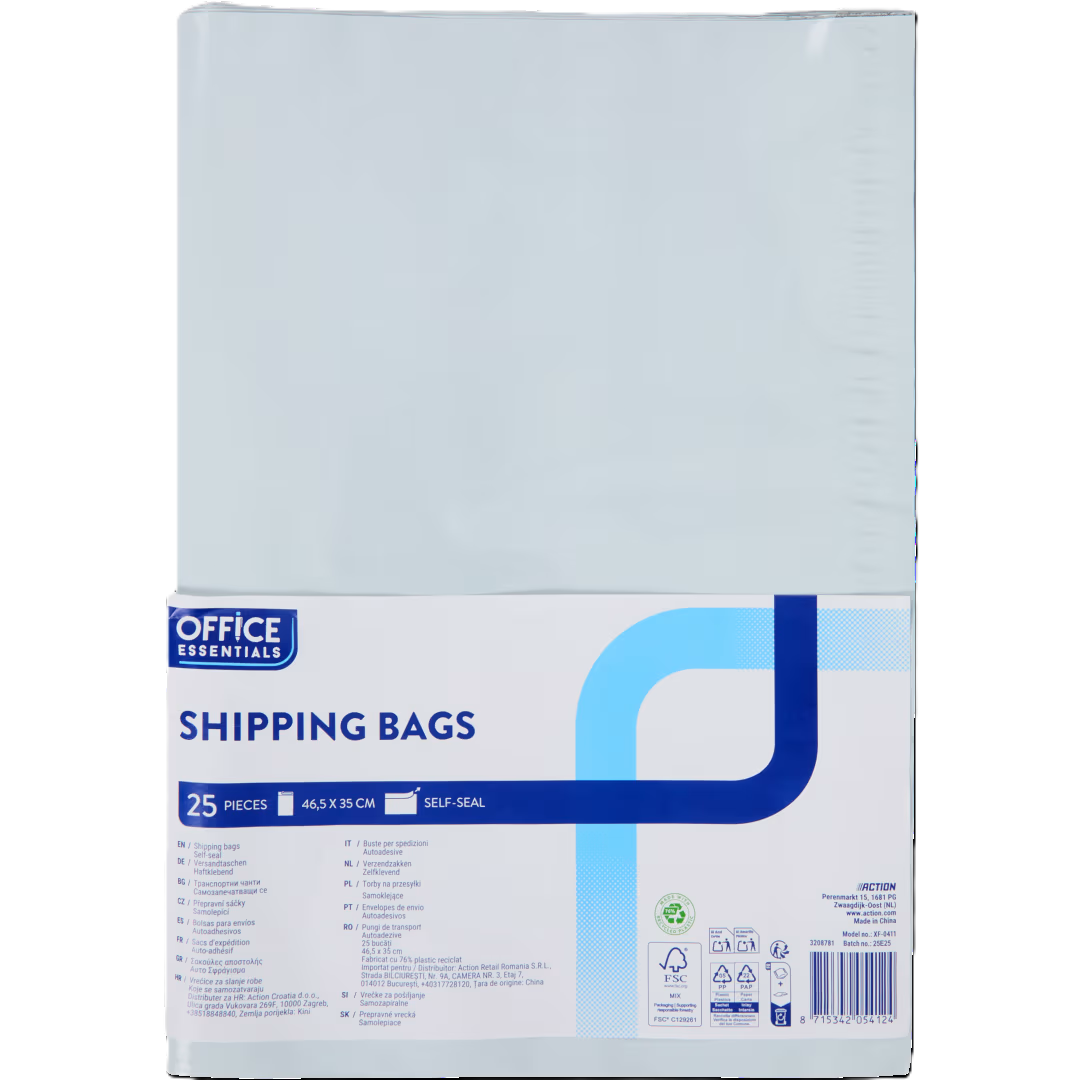 Versandtasche 25 Stück, 46,5x35 cm Selbstklebend