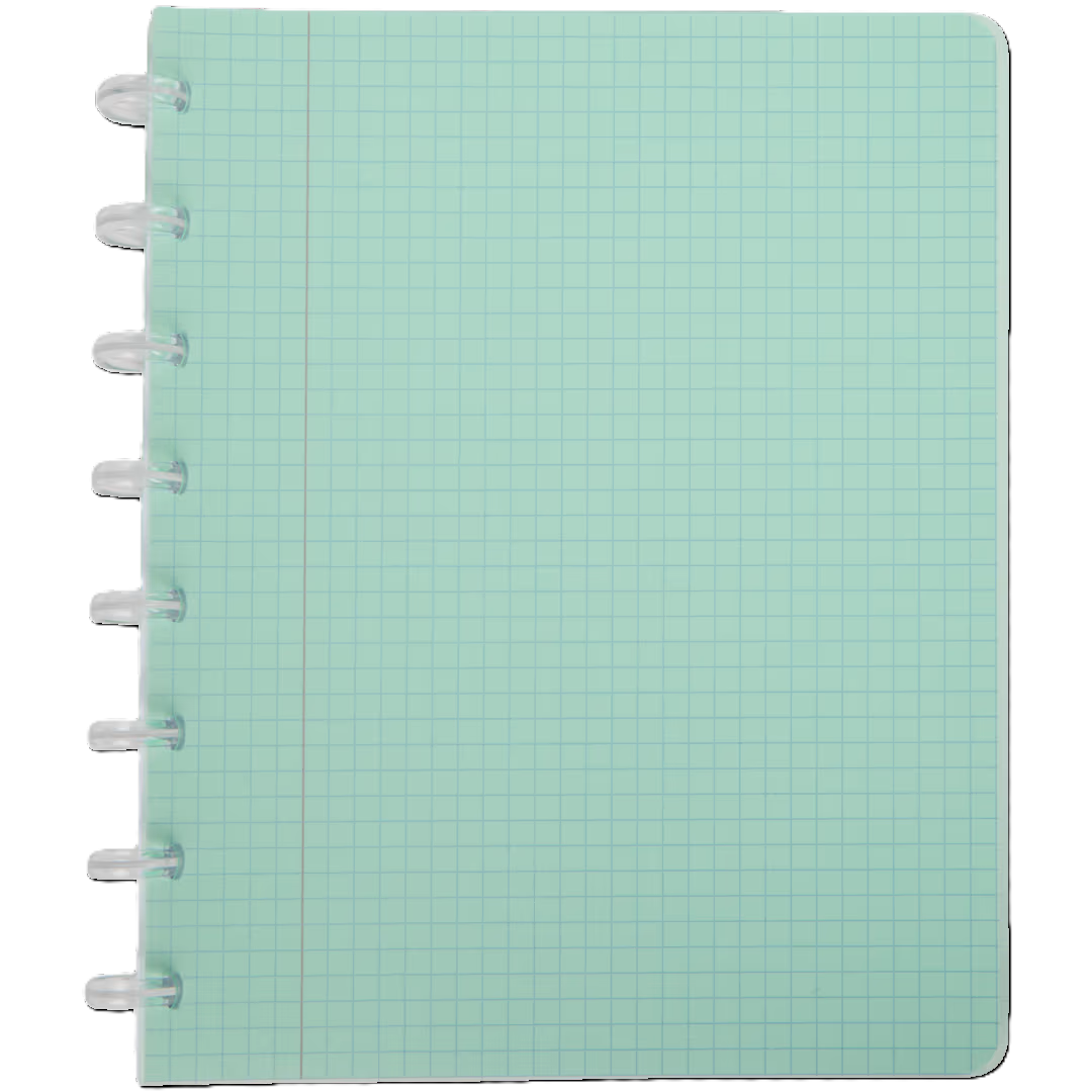 Ringblock kariert 5x5mm A5 144 Blatt 8 Loch v. Farben