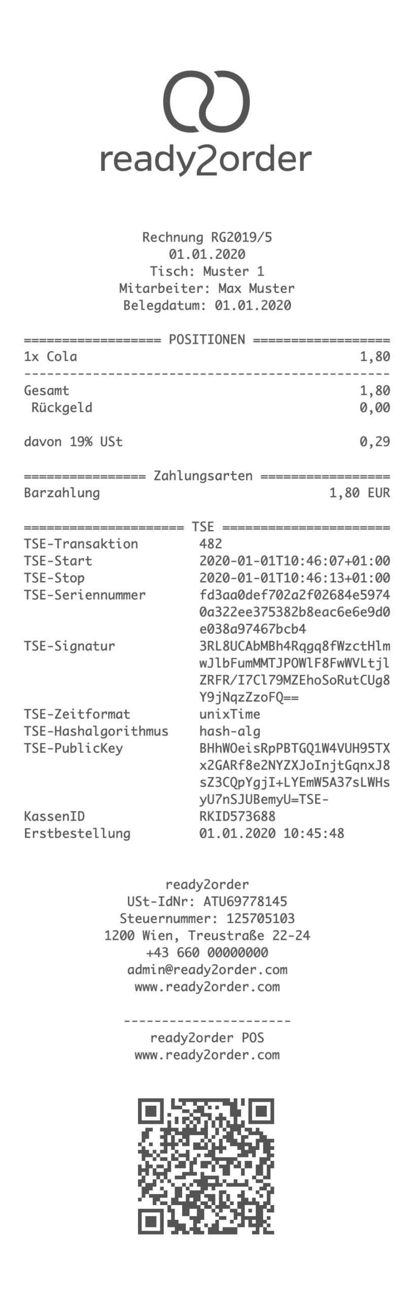 Kassenbon 2020 Das muss er enthalten! [+Beispiel] ready2order